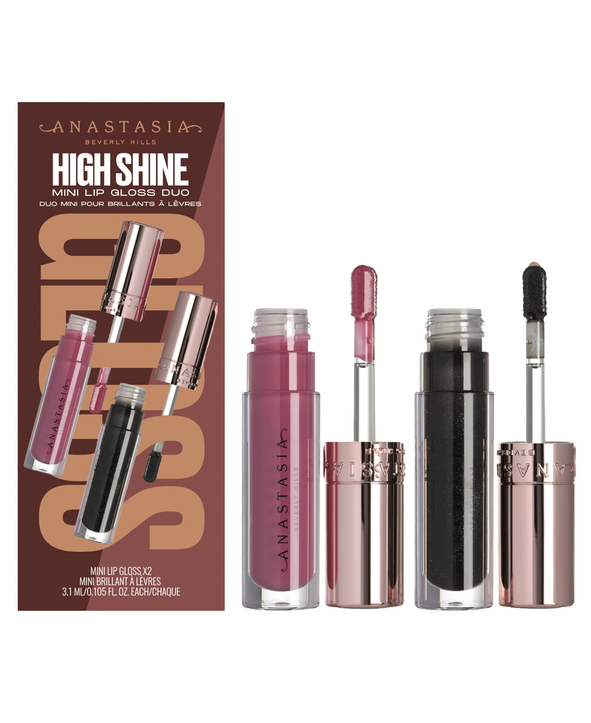 Anastasia Beverly Hills 2-Pc. High-Shine Mini Lip Gloss - Pulse + Phantom | Macy's