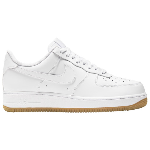 Nike Air Force 1 '07 LE - Men's Basketball Shoes - White / White / Brown, Size 9.5 | Eastbay