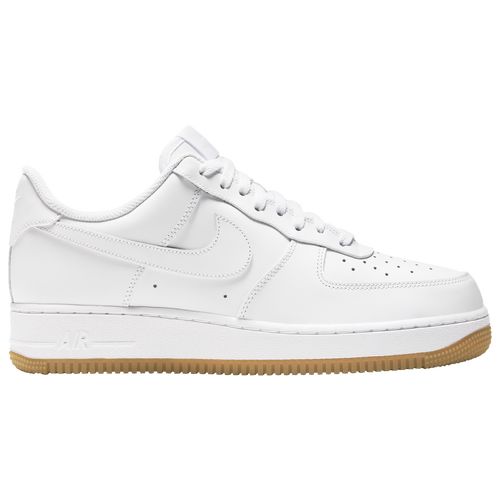 Nike Air Force 1 '07 LE - Men's Basketball Shoes - White / White / Brown, Size 9.5 | Eastbay