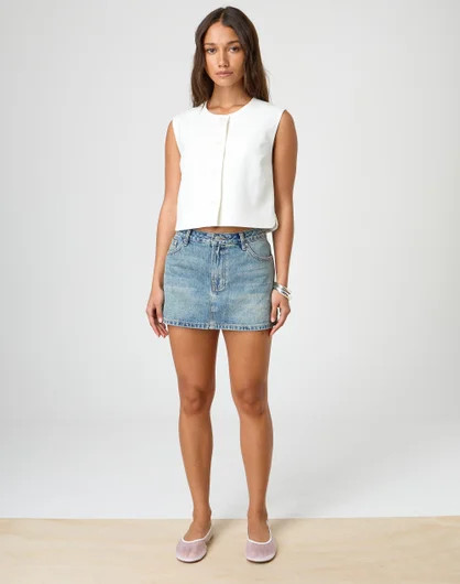 Low Rise Denim Mini Skirt | Glassons (Australia)
