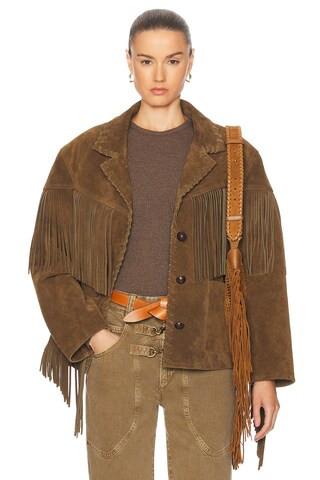 Isabel Marant Fabie Jacket in Bronze | FWRD | FWRD 