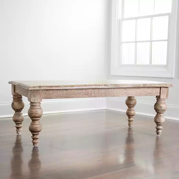 Washed Wood Galos Coffee Table | Kirkland's Home