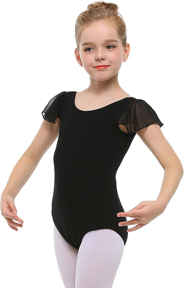 Stelle Girls Toddler Leotard for Ballet Dance Leotards Gymnastics Ruffle Short Sleeve Outfits | Amazon (US)