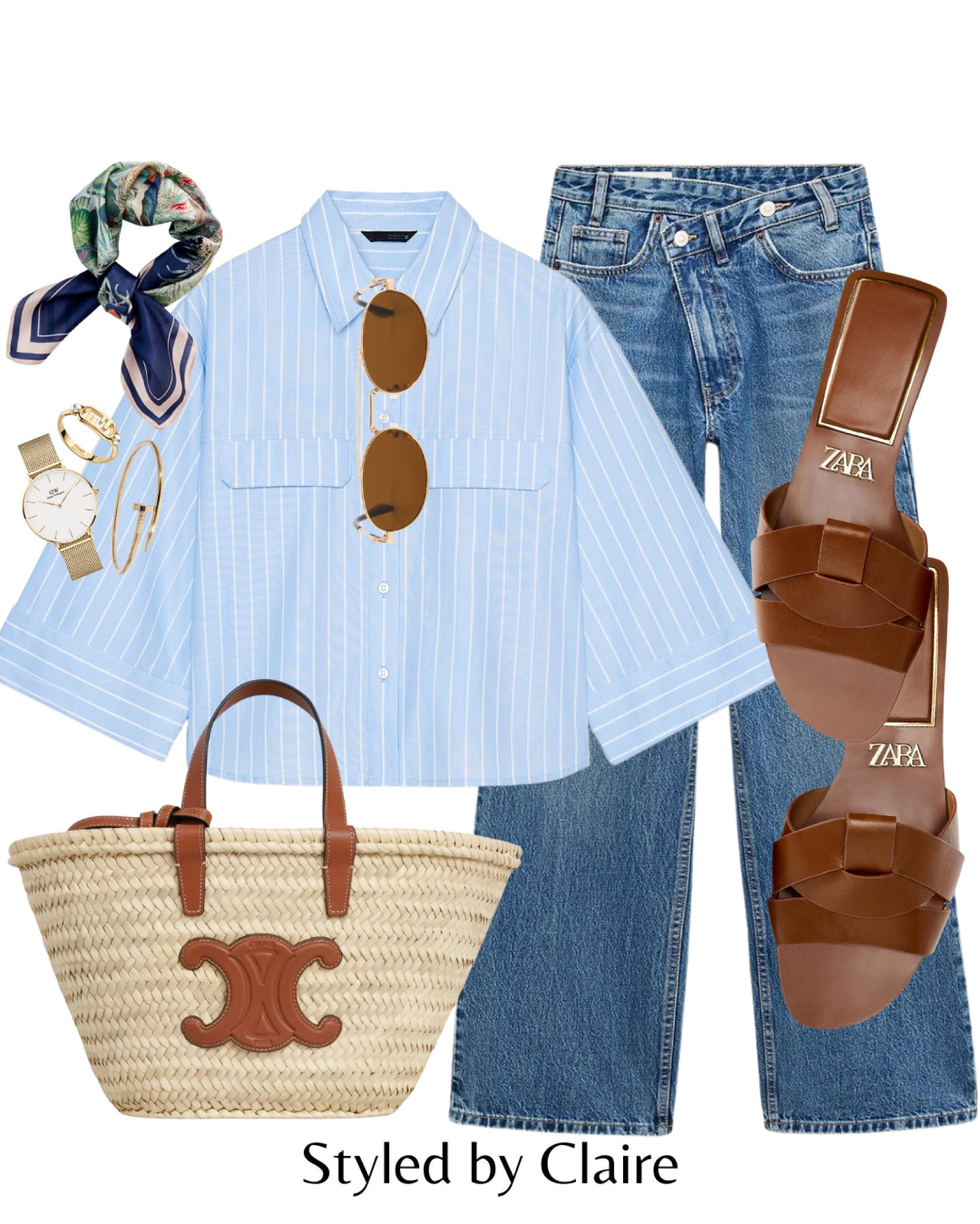 City break styling🌼
Tags: cropped poplin Zara stripe shirt jeans brown cross sandals slip on Celine raffia bag mini miu sunglasses dupe silk scarf panuelo fashion spring inspo outfit ideas chic women’s style Dubai Barcelona Paris capsule wardrobe basics

#LTKspring #LTKshoes #LTKstyletip