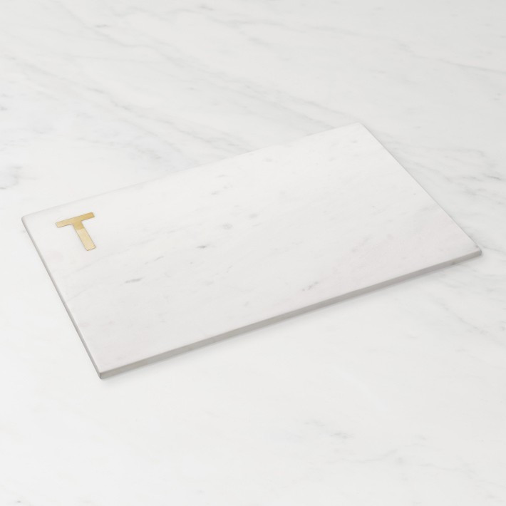 Marble & Brass Monogram Board | Williams-Sonoma