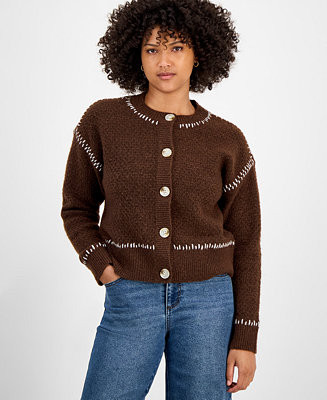 Women's Whip Stitch Button-Front Cardigan, Macy's Exclusive | Macy's