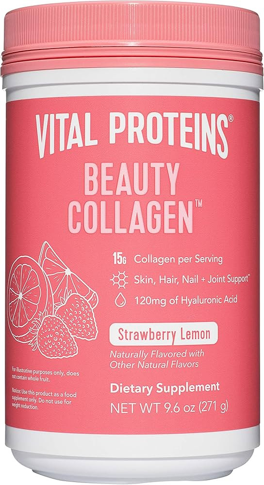 Vital Proteins Beauty Collagen Peptides Powder Supplement for Women, 120mg of Hyaluronic Acid - 1... | Amazon (US)
