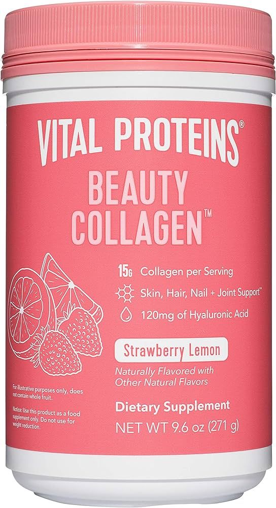 Vital Proteins Beauty Collagen Peptides Powder Supplement for Women, 120mg of Hyaluronic Acid - 1... | Amazon (US)