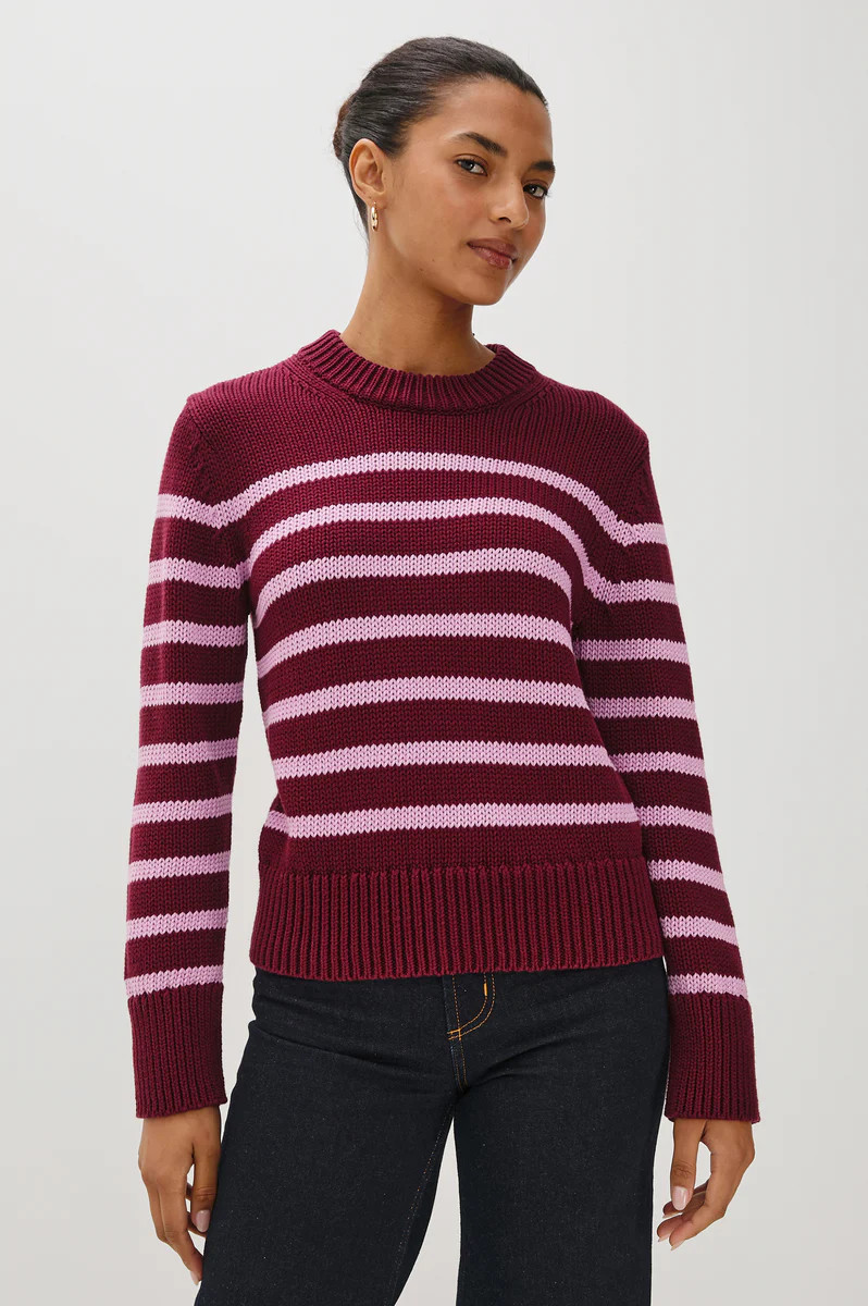 ALISE SWEATER - MULBERRY STRIPE | Rails