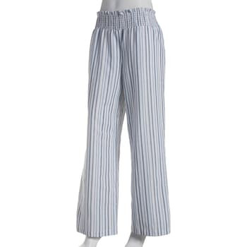 Juniors No Comment Hersules Stripe Linen Smock Waist Pants - Boscov's | Boscov's Department Stores