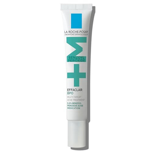 La Roche-Posay Effaclar BPO Multi-Target Acne Treatment with 5.5% Micronized Benzoyl Peroxide, Acne Cream for Face, Targets Oily Skin, Blackheads & Prevents Pimples, Dermatologist Recommended, 20ml | Amazon (US)