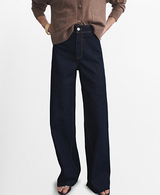 Mango Women's Catherin Culotte High-Rise Jeans - Macy's | Macy's