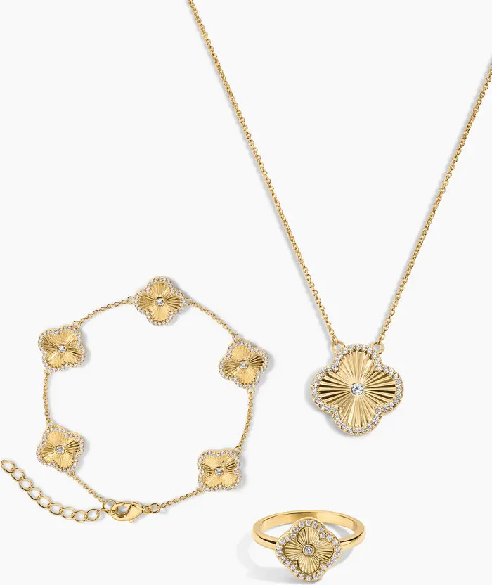 Icon Clover Necklace, Bracelet and Ring - Set of 3 | Nordstrom