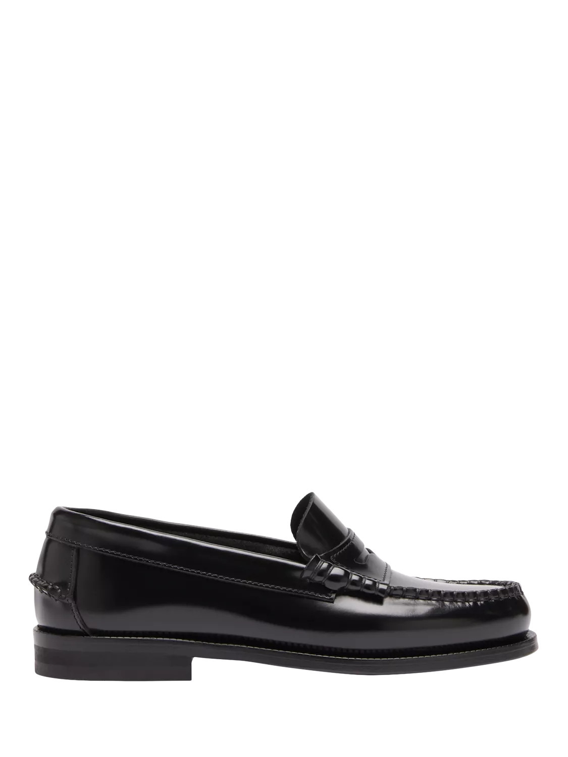 Russell & Bromley Dartmoor Leather Moccasin Saddle Loafers, Black | John Lewis (UK)