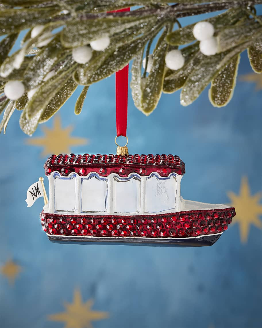 Joy To The World Collectibles Neiman Marcus Crystal Duffy Boat Christmas Ornament | Neiman Marcus