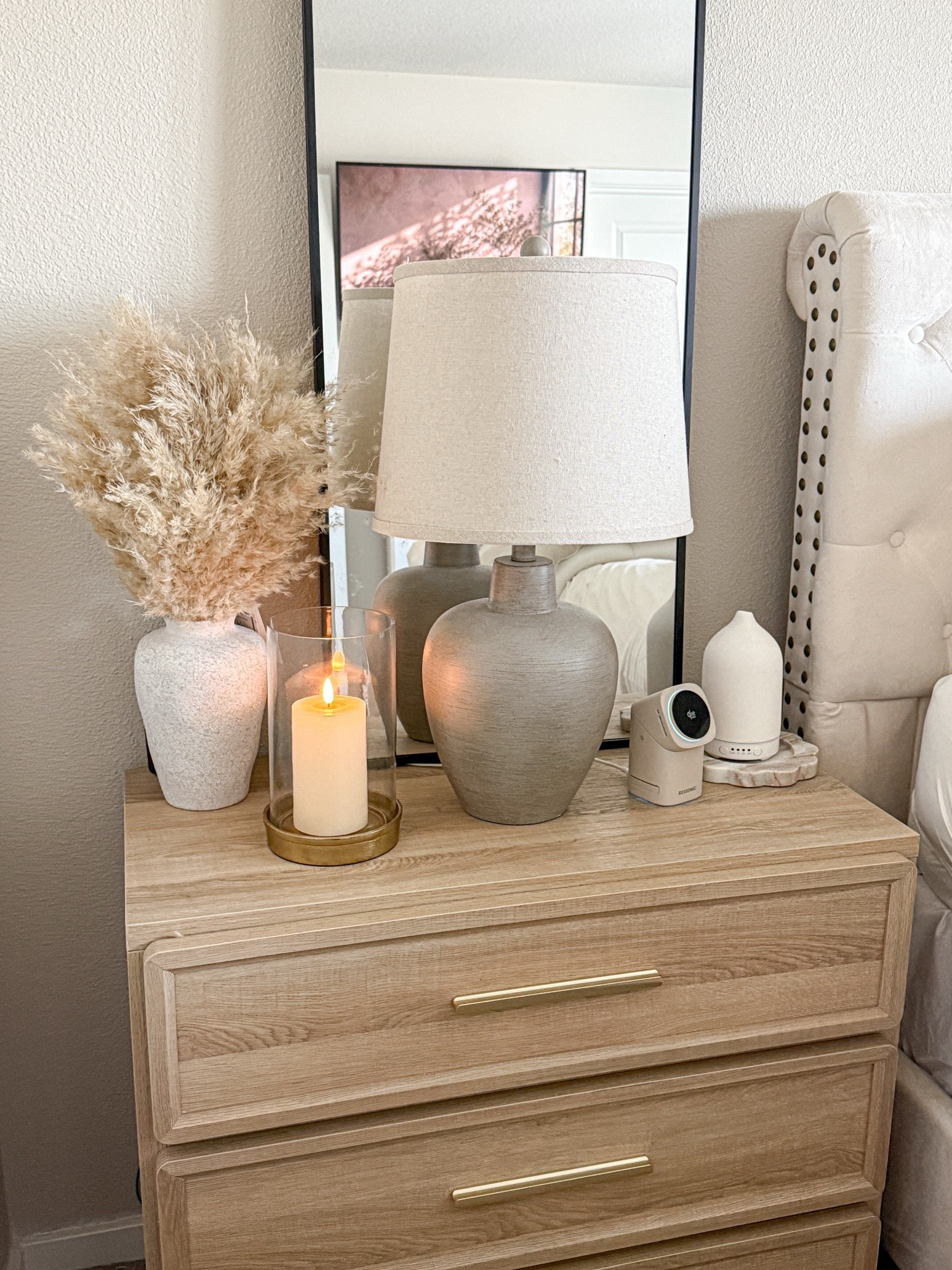 Nightstand decor 🤎 

#decor #bedroom #nightstanddecor 
#homedecor

#LTKHome #LTKSeasonal