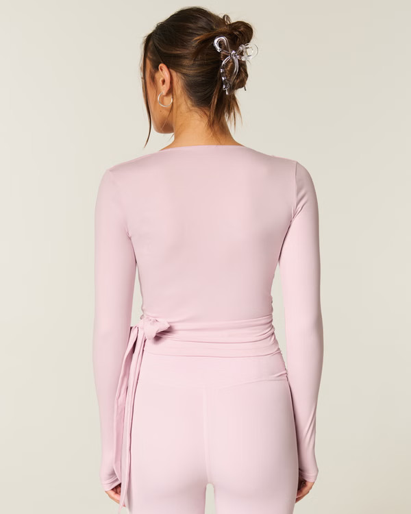 Women's Gilly Hicks Active Recharge Long-Sleeve Wrap Top | Women's Matching Sets | HollisterCo.co... | Hollister (US)