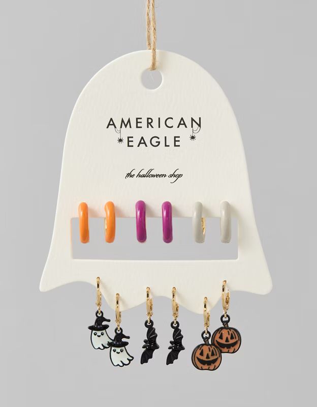 AEO Halloweeen Hoop Earrings 6-Pack | American Eagle Outfitters (US & CA)