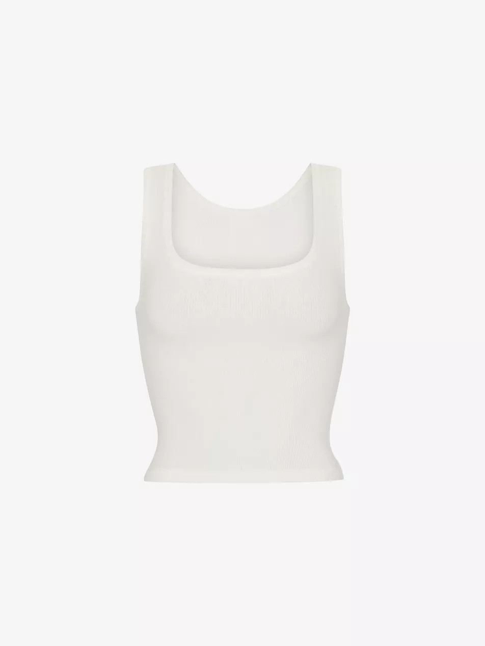 Scoop-Neck Ribbed Stretch-Cotton Tank Top | Selfridges