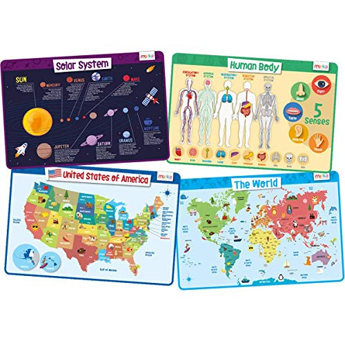 Amazon.com: merka Educational Kids Placemats for Dining Table and Classroom - Silicone Plastic Le... | Amazon (US)
