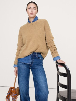 Midweight Cashmere Crew-Neck Sweater | Banana Republic (US)