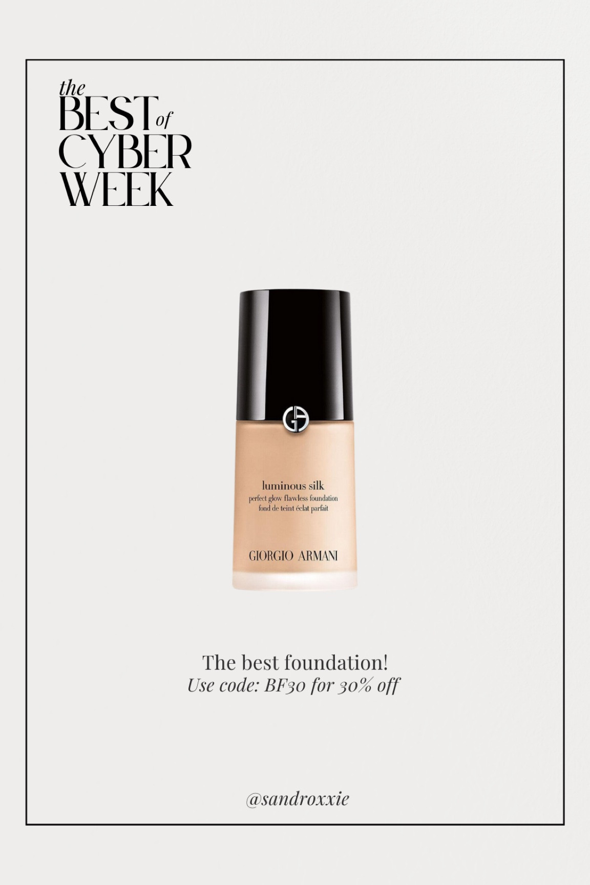 Use code BF30

 xo, Sandroxxie by Sandra
www.sandroxxie.com | #sandroxxie


#LTKbeauty #LTKsalealert #LTKCyberWeek