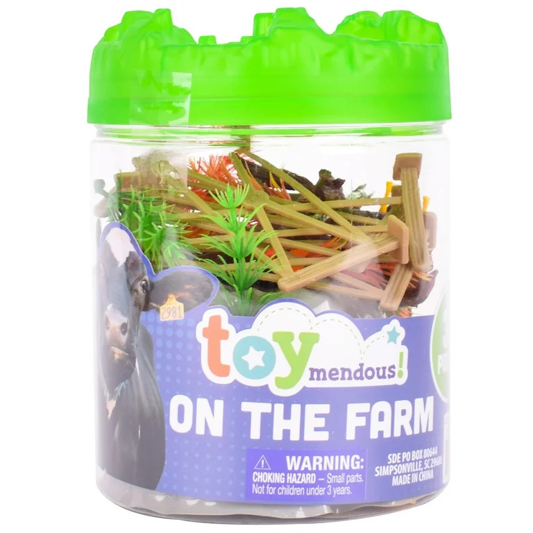 Toymendous on the Farm Bucket of Figures - 31 PC, Plastic | Kids 3+ | Walmart (US)