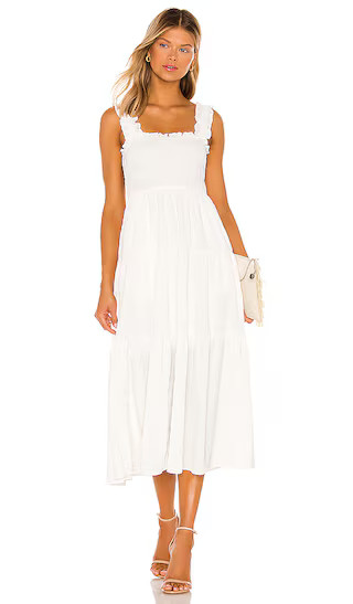 Kimmie Midi Dress in Natural | Revolve Clothing (Global)