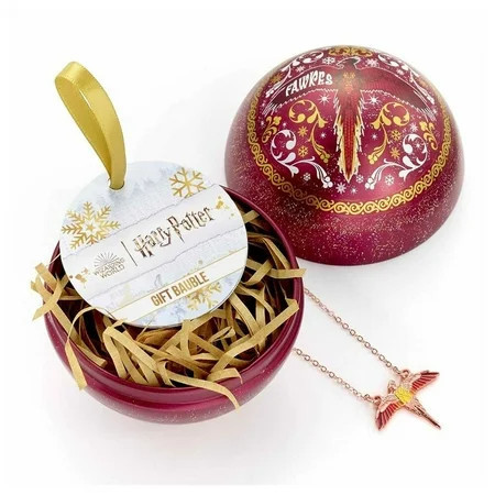 Harry Potter Fawkes Christmas Bauble with Fawkes Necklace Pendant - Christmas Holiday Seasonal Gift Hogwarts Fans | Walmart (US)