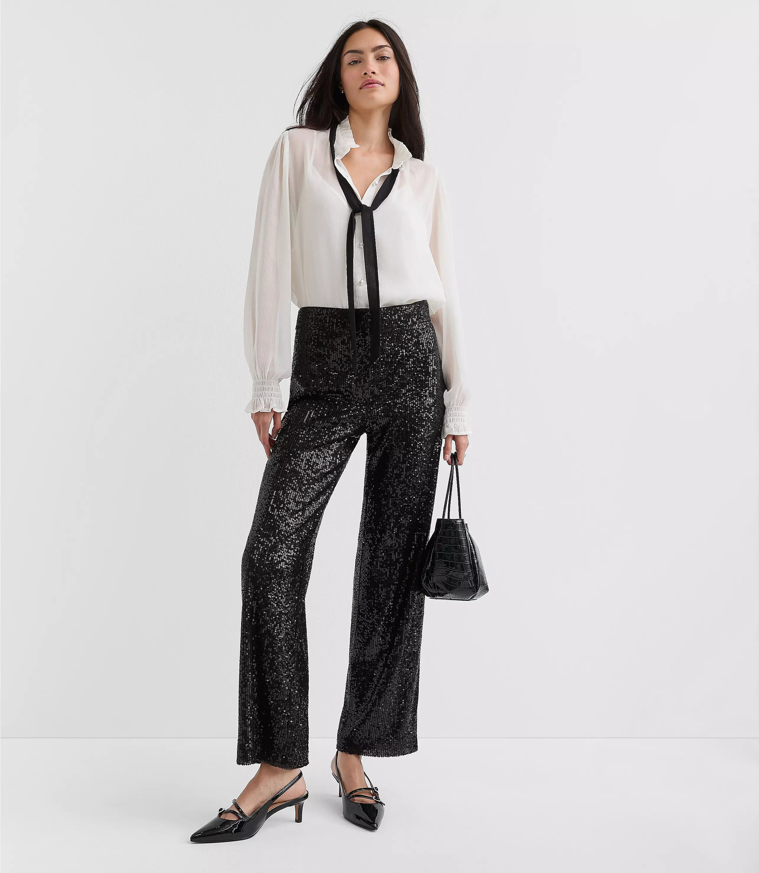 Sequin Straight Pants | LOFT
