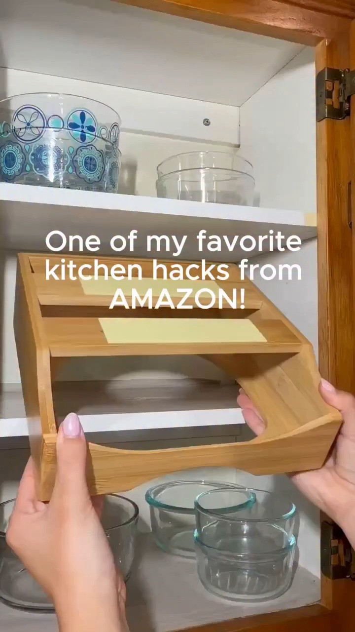 9-inch Paper Plate Dispenser Under Cabinet, Bamboo Paper Plate Holders, Kitchen Counter Vertical Plate Dispensers Holders Countertop Caddy(For 9-inch Plates, Bamboo) 

 #LTKfoodie #LTKActive #LTKHome