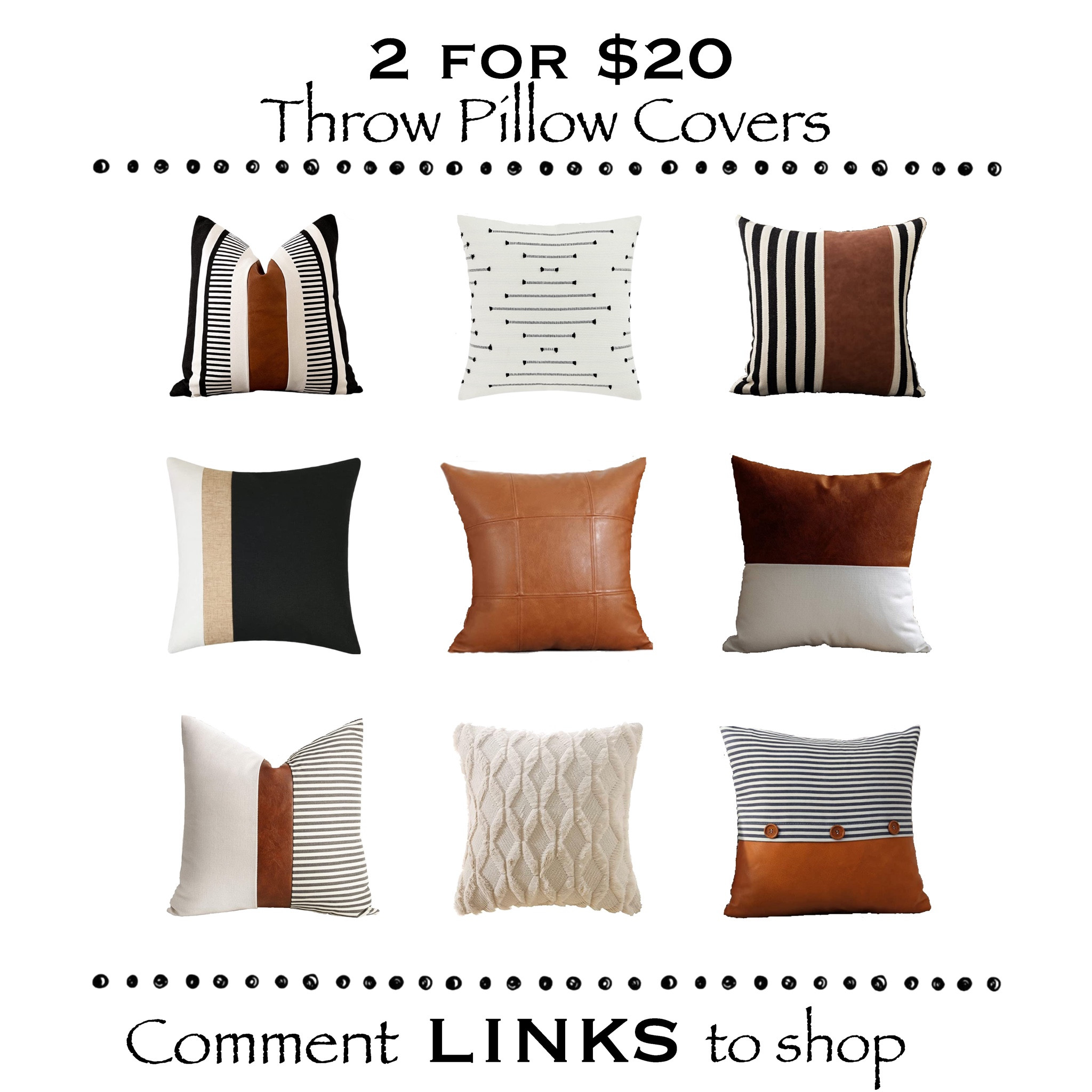 My favorite throw pillow covers at a great price! 

#LTKSale #LTKunder50 #LTKhome