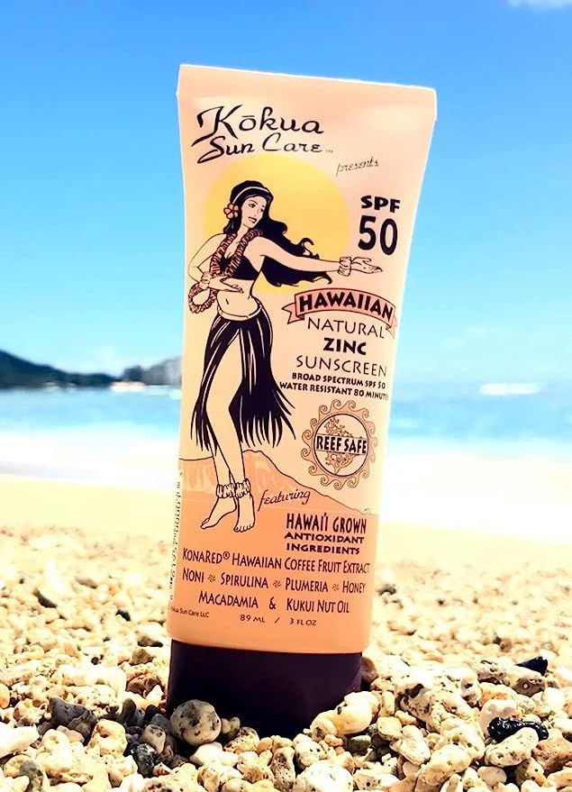 Kokua Sun Care SPF 50/80 Lotion Hawaiian Reef Safe Non Nano Zinc Oxide Sunscreen for Face & Body,... | Amazon (US)