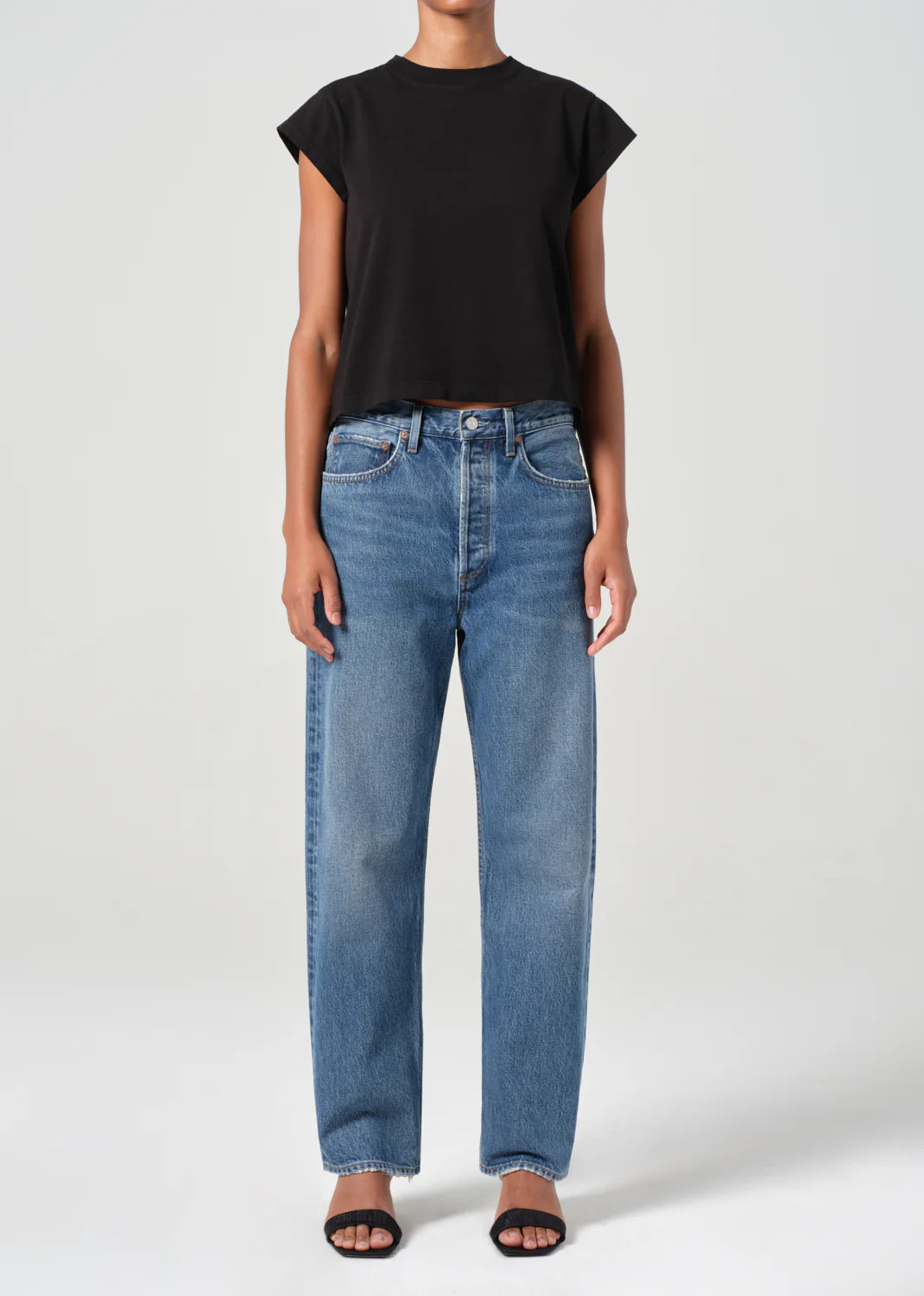 90's Mid Rise Straight in Essence | AGOLDE