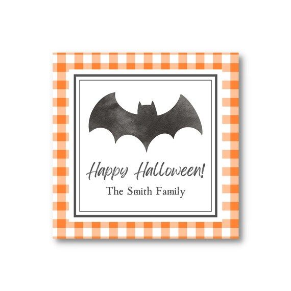 Bat Halloween Gift Tags  Custom Digital Printable  - Etsy | Etsy (US)