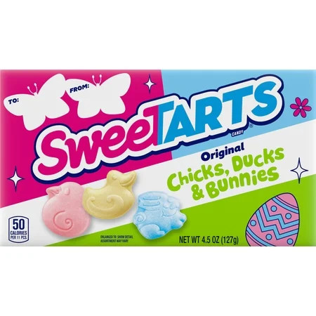 SweeTARTS Chicks, Ducks & Bunnies, Springtime Easter Candy, 4.5oz Theater Box | Walmart (US)