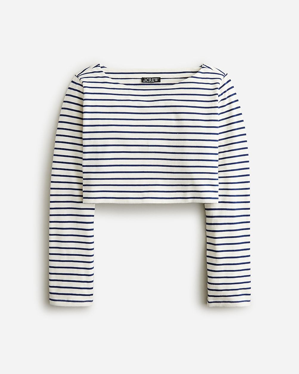 Limited-edition ultracropped boatneck T-shirt in mariner cotton | J.Crew US