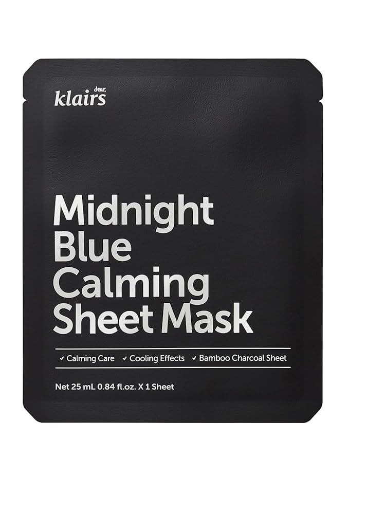 DearKlairs Midnight Blue Calming Sheet Mask 1 Sheet, Soothing Irritated, heated Skin, For trouble... | Amazon (UK)