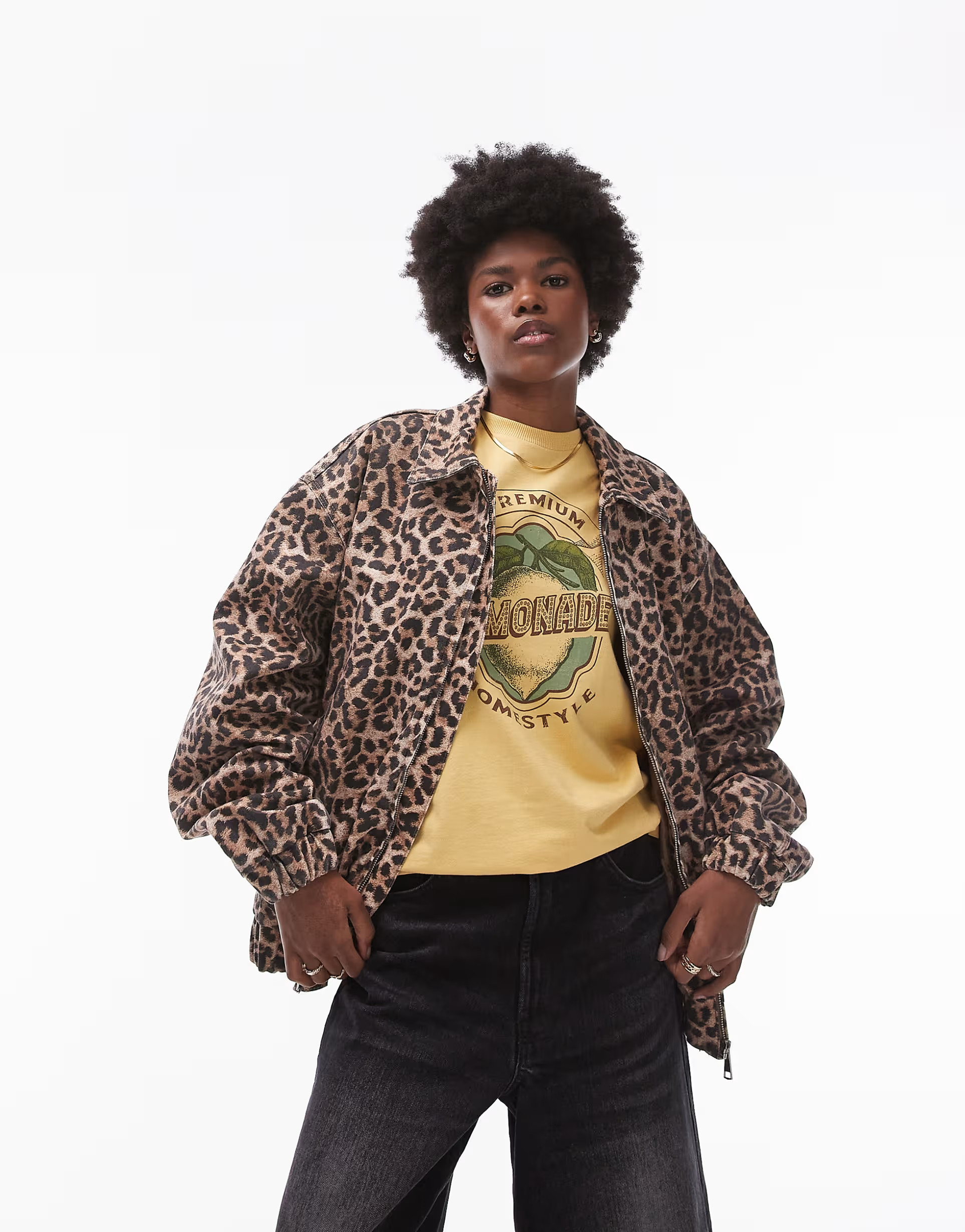 Topshop leopard print cotton bomber jacket | ASOS (Global)