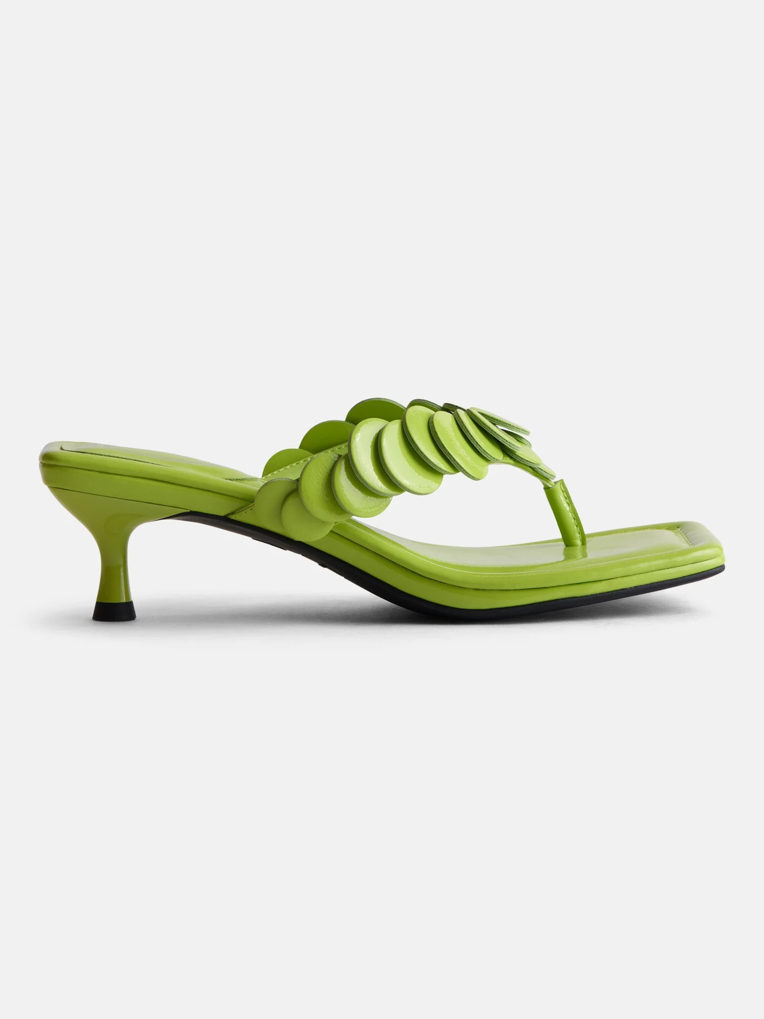 Scoop Women's Paillette Thong Kitten Heel Sandals - Walmart.com | Walmart (US)