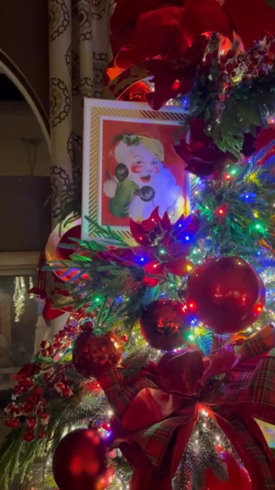 Comment “Designs” for a link to this Holly Jolly Christmas Tree and shop this festive showstopper packed with sparkle and cheer!

This tree layers cluster lights with multi-colored lights for a glow that’s both magical and playful. I dressed it up with luxurious 4”  red and gold holly ribbon down the center, plus handmade velvet bows in 4” and 2.5” for that rich, layered look.

And of course. my favorite finishing touch, candy apple red ornaments that make the whole tree pop! 🍎❤️

Want this look for your home? 🎁

👉 Comment “Designs” and I’ll send you the link to shop the Holly Jolly Tree and all the pieces I used.

Happy Decorating!
Tara

#Christmastree #Christmasdecor #Christmaslights #clusterlights #colorlights #hollyjolly #holidayhangups 

‌

#LTKSeasonal #LTKHoliday #LTKHome