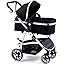 Baby Stroller, 2-in-1 Reversible Toddler Seat with Lie-Flat Mode, Foldable Infant Stroller with C... | Amazon (US)