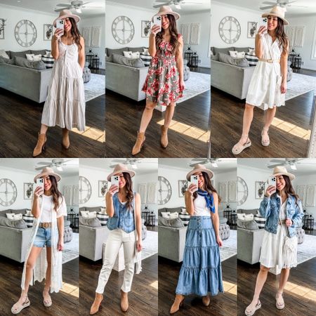 Maurice’s, maurices, country concert outfit, country outfit, Nashville outfit. 

Denim skirt 0. 
Jeans 2 short. 
Denim Vest small. 
Striped linen dress 4. 
Denim jacket small. 
Floral dress small. 
Eyelet dress xs. 
Kimono small. 
Denim shorts 4. 

#LTKOver40 #LTKFestival #LTKFindsUnder50