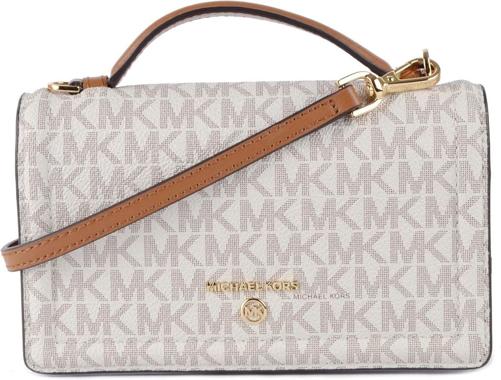 Michael Kors Jet Set Charm Small Top-Handle Phone Crossbody Vanilla/Acorn One Size | Amazon (US)