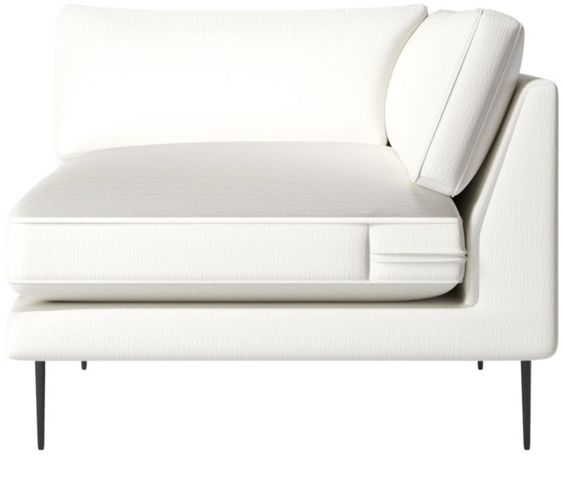 Scalino White Corner Chair with Metal Legs + Reviews | CB2 | CB2