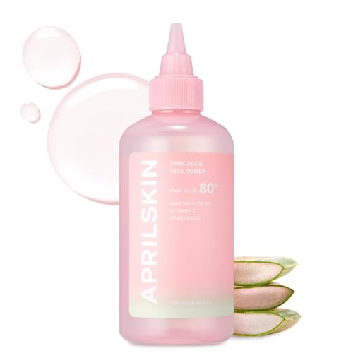 APRILSKIN Pink Aloe Vita Toner | Calms and Soothes Redness, Smoothens, and Controls Excess Sebum | 80% Pink Aloe Vera Water | Hydrating, Non-Sticky | Clean & Vegan Korean Skin Care (8.45 fl.oz) | Amazon (US)
