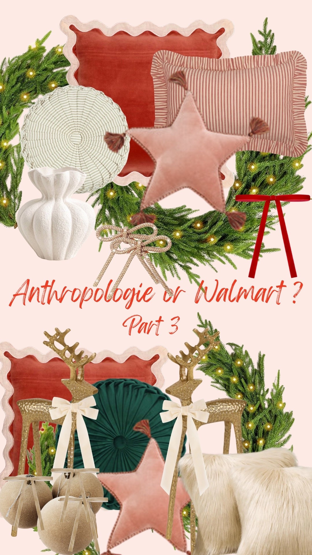 New Holiday Home Styling series Anthropologie or Walmart?

Two sisters. Two Spanish-style homes. One merry little makeover.
Part 1 - Table Scapes
Part 2- Door Decor
Part 3- Sofa Staging

We both sourced the same Anthropologie-inspired Walmart holiday décor to style our homes - and we can't wait to show you how they turned out.

Follow us both and watch, and comment for a chance to win a small selection of our designer inspired finds
Join us Tuesday, November 11 at 10 AM PST on Instagram LIVE. We will announce the winner and show you everything we found for you.