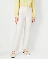 High Rise Straight Jeans in Ivory | Ann Taylor (US)