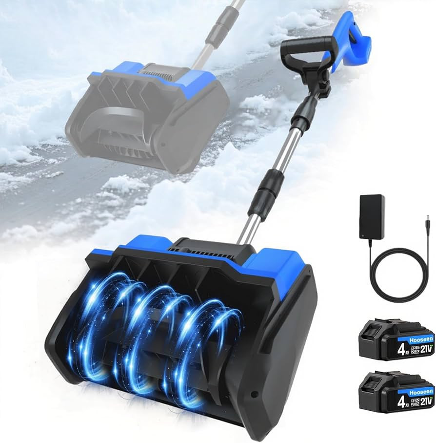 Cordless Snow Shovel, 21V Electric Cordless Snow Blower with Battery and Charger, 19FT Throw Dist... | Amazon (US)