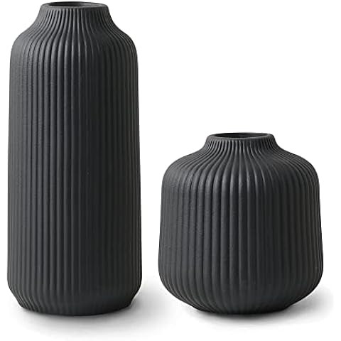 flature Ceramic Vase in Nordic Style, Deco Vase Large for Pampas Grass as Boho Deco, Vase Black M... | Amazon (UK)